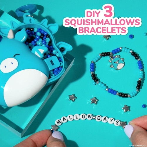 Horizon Group USA Squishmallows Original Tatiana The Dragon Bracelet Kit, Bracelet Making Kit, Friendship Bracelet Kit, Charm Br