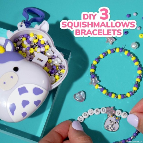 Horizon Group USA Squishmallows Original Bubba The Cow Bracelet Kit, Bracelet Making Kit, Friendship Bracelet Kit, Charm Bracele