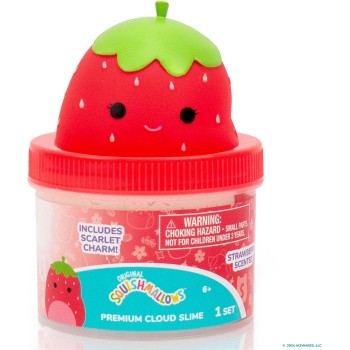 Horizon Group USA Original Squishmallows Scarlet Premium Cloud Slime - Limited Release, Strawberry Scent, 8 oz. Jar HG235370 194