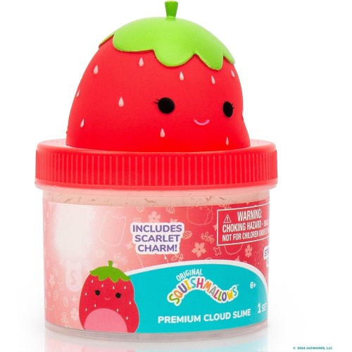 Horizon Group USA Original Squishmallows Scarlet Premium Cloud Slime - Limited Release, Strawberry Scent, 8 oz. Jar HG235370 194