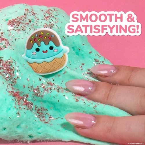 Horizon Group USA Original Squishmallows Maya The Ice Cream Premium Cloud Slime, Chocolate-scented, 8 Oz., Storage Container Wit
