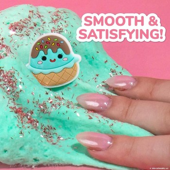 Horizon Group USA Original Squishmallows Maya The Ice Cream Premium Cloud Slime, Chocolate-scented, 8 Oz., Storage Container Wit