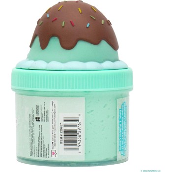 Horizon Group USA Original Squishmallows Maya The Ice Cream Premium Cloud Slime, Chocolate-scented, 8 Oz., Storage Container Wit