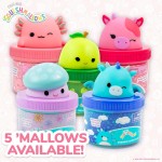 Horizon Group USA Original Squishmallows Calynda The Cow Premium Cloud Slime, Strawberry Scent, 8 oz. Jar Storage Container With