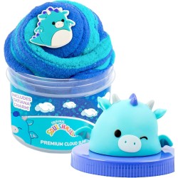 Horizon Group USA Original Squishmallows Tatiana The Dragon Premium Cloud Slime, Blue Raspberry-scented, 8 oz. Storage Container