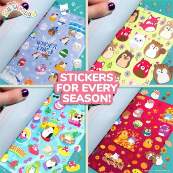 Horizon Group USA Original Squishmallows 2000+ One of a Kind Sticker Book, 43 Sticker Sheets, Kawaii Squishmallows Stickers for 