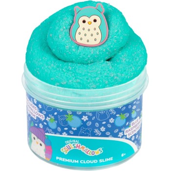 Horizon Group USA Original Squishmallows Winston Premium Cloud Slime - Limited Release, Blue Raspberry Scent, 8 Oz. Jar HG224757