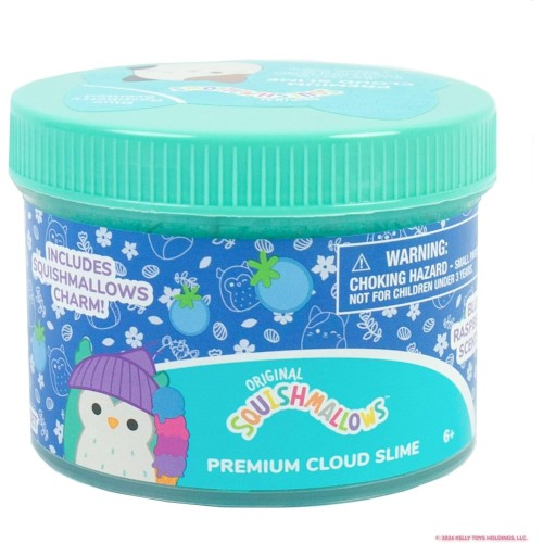 Horizon Group USA Original Squishmallows Winston Premium Cloud Slime - Limited Release, Blue Raspberry Scent, 8 Oz. Jar HG224757