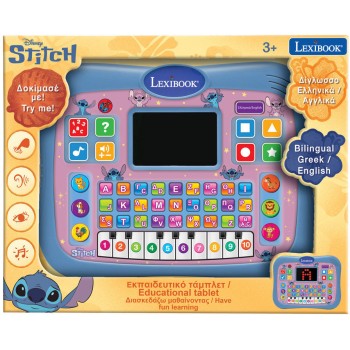 Lexibook Disney Stitch Εκπαιδευτικό Δίγλωσσο Tablet Stitch 3+ Ετών Ανακαλύψτε Έναν Διασκεδαστικό Τρόπο για να Μάθει το Παιδί σας