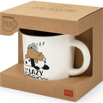 Legami Porcelain Mug - Lazy Team - Cup-puccino the lazy team CUP0018 8051739307962