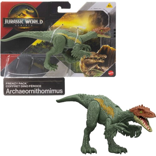 Mattel Jurassic World Rebirth Frenzy Pack Archaeornithomimus Dinosaur Figure, Authentic Toy, Digital Play JGB72 / JGB76 19473530