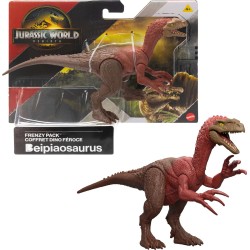 Mattel Jurassic World Rebirth Frenzy Pack Beipiaosaurus Dinosaur Figure, Authentic Toy, Digital Play JGB72 / JGB74 194735309894