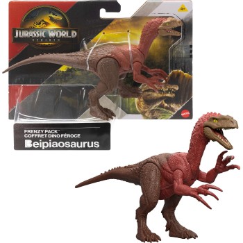 Mattel Jurassic World Rebirth Frenzy Pack Beipiaosaurus Dinosaur Figure, Authentic Toy, Digital Play JGB72 / JGB74 194735309894