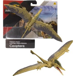 Mattel Jurassic World Rebirth Frenzy Pack Ceoptera Dinosaur Figure, Authentic Toy, Digital Play JGB72 / JGB73 194735309979