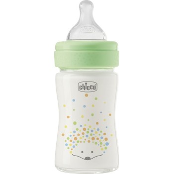 Chicco Glass Bottle Perfect Easy Against Colic Hedgehog 150ml for 0+ Months A50-20251-30 8058664176106