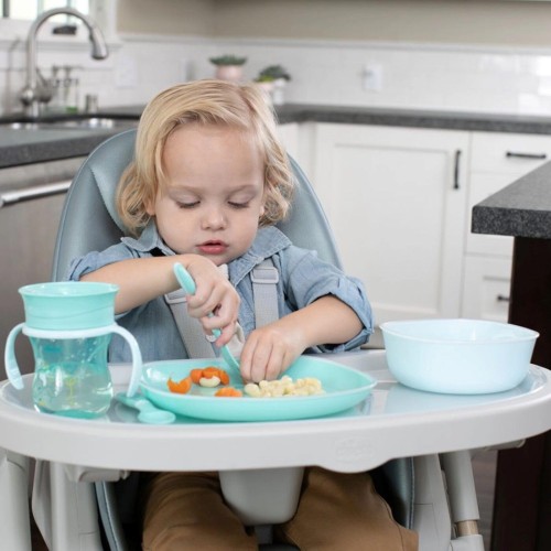 Chicco First Baby Cutlery, Neutral, Fork And Spoon, Small, Lightweight, Ready To Handle, Non-Slip Surface, 12M+, 2 Pieces, 0% Bp
