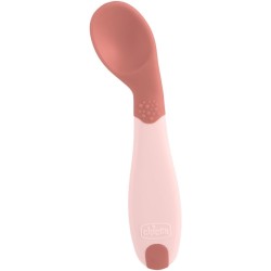 Chicco eating spoon, angled, small and light, with angled shape and ergonomic handle for self-feeding 8+ months, pink F01-16100-