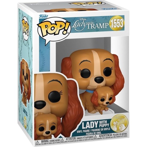 Funko  pop! disney: lady & the tramp (70th anniversary) - lady with puppy 1553 Συλλεκτική Φιγούρα Βινυλίου 83568 889698835688