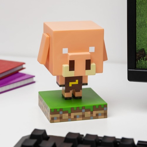 Paladone minecraft piglin mini icon light, officially licensed led lamp for kids bed PP14431MCFID 5056577754018