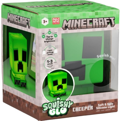 Paladone minecraft creeper squishyglo silicone light, officially licensed cordless a PP14710MCF 5056577757651