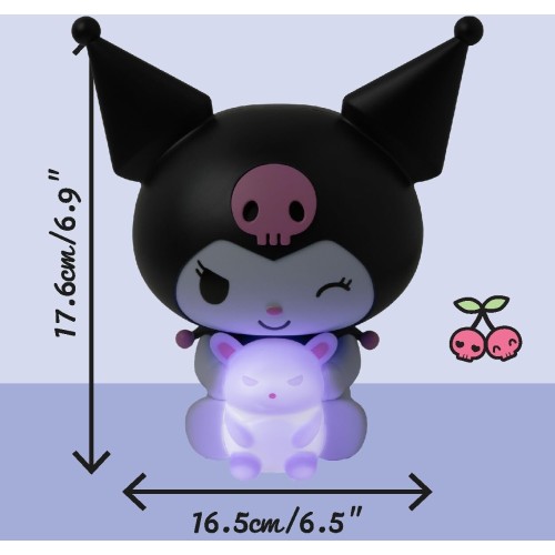 Paladone kuromi globuddies night light, officially licensed sanrio 3d led lamp, batt PP14396KUR 5056577753202