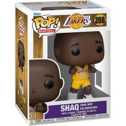 Funko pop! nba: los angeles lakers - shaq 2000 wcf celebration 208 vinyl figure 86312 889698863124