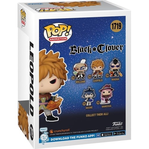 Funko pop! animation: black clover - leopold 1719 vinyl figure 80294 889698802949