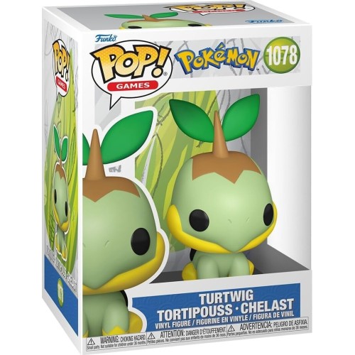 Funko pop! games: pokemon - turtwig tortipouss/chelast 1078 vinyl figure 86364 889698863643