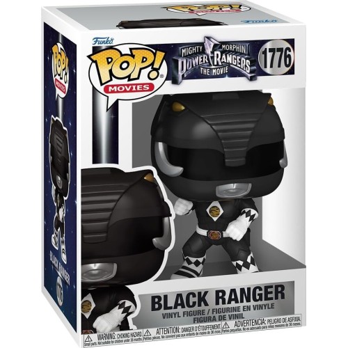 Funko pop! movies: mighty morphin power rangers the movie - black ranger 1776 vinyl figure 81193 889698811934