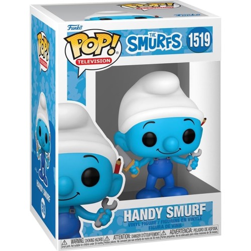Funko pop! television: the smurfs - handy smurf 1519 vinyl figure 79258 889698792585
