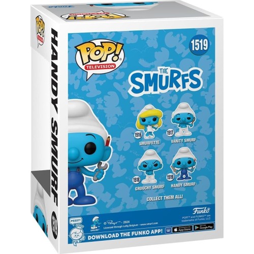 Funko pop! television: the smurfs - handy smurf 1519 vinyl figure 79258 889698792585