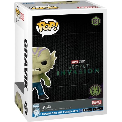 Funko pop! marvel: secret invasion - gravik 1331 bobble-head vinyl figure 75626 889698756266