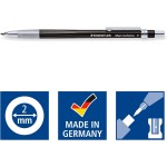 Staedtler μηχανικό μολύβι mars technico, 780 c bkp6, μύτη hb, 2.0 mm, μαύρο 780 C BKP6 4007817027851