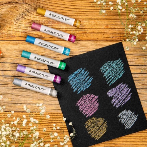 Staedtler: design journey: μεταλλικά παστέλ λαδιού: 6 διαφορετικά χρώματα 2420M C6 4007817088142