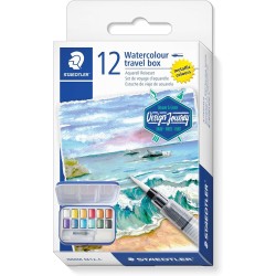 Staedtler Design Journey 888 watercolor paint, highly pigmented watercolor paints in brilliant colors, watercolor paint box Desi