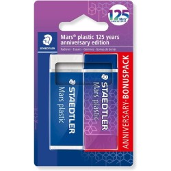 Staedtler Mars Plastic 526 50 eraser, eraser in premium quality, Mars Plastic 125 years anniversary edition, blue/purple, 52650m