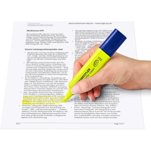 Staedtler text marker Textsurfer Classic, high quality, with large ink storage for extra long marking performance, promotion 3+1