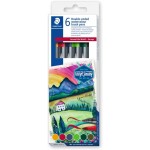 Staedtler μαρκαδόροι με διπλό άκρο και υφή πινέλου σε 6 διαφορετικά χρώματα 3001 C6-1 4007817439135