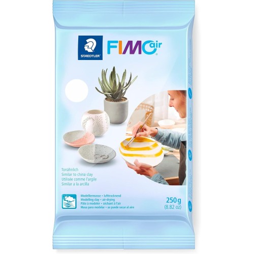 Staedtler air-drying modeling clay Fimo Air, white, ready for immediate use, no burning process necessary, 250g, pleasant feel, 