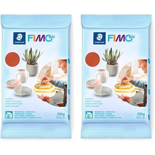 Staedtler air-drying modeling clay Fimo Air, terracotta, ready for immediate use, no burning process necessary, 250g, pleasant f
