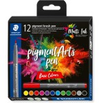 Σετ μαρκαδόρους staedtler pigment brush 371 - 12 βασικά χρώματα 371 C12-1 4007817096994