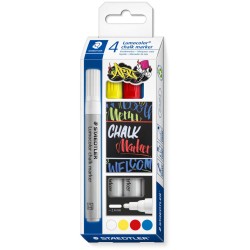 Staedtler lumocolor μαρκαδόροι υγρής κιμωλίας σετ 4 τεμαχίων 344 C4 4007817087640