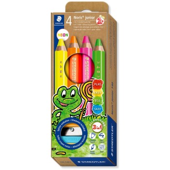 Staedtler ξυλομπογιές 3 σε 1 noris junior, πολύχρωμα, 4 τεμάχια 140 C4P1 4007817160381