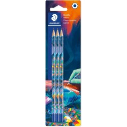 Staedtler 170bk3e2-1 Hexagonal Pencil, Easy to Erase and Sharpen, Blister Card With 3 HB Pencils 170BK3K2-1 4007817166345
