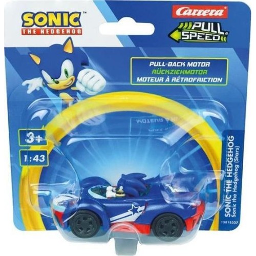 Carrera Pull Speed: Sonic The Hedgehog - Sonic the Hedgehog Blue Stars Pull-Back Vehicle 1:43 15818327 15818103 9003150183273