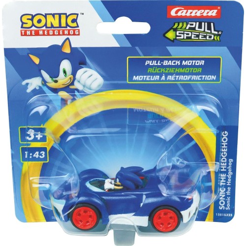 Carrera pull speed: sonic the hedgehog - sonic the hedgehog (blue) pull-back vehicle 1:43 (15818325) 15818103 9003150183259