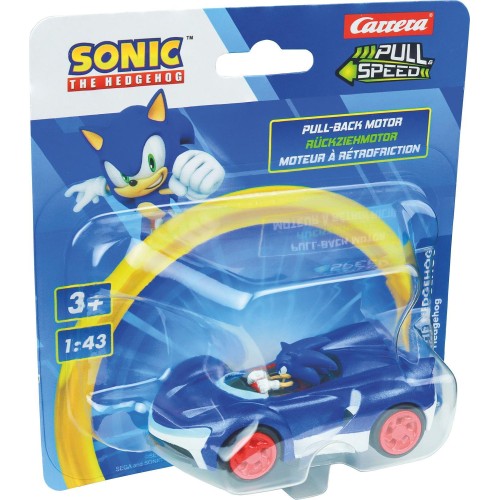 Carrera pull speed: sonic the hedgehog - sonic the hedgehog (blue) pull-back vehicle 1:43 (15818325) 15818103 9003150183259