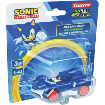 Carrera pull speed: sonic the hedgehog - sonic the hedgehog (blue) pull-back vehicle 1:43 (15818325) 15818103 9003150183259