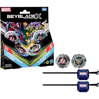 Hasbro beyblade x and  collab miles morales 1-60gn vs green goblin 9-80ht G0278 / G1691 5010996305725