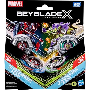 Hasbro beyblade x and  collab miles morales 1-60gn vs green goblin 9-80ht G0278 / G1691 5010996305725